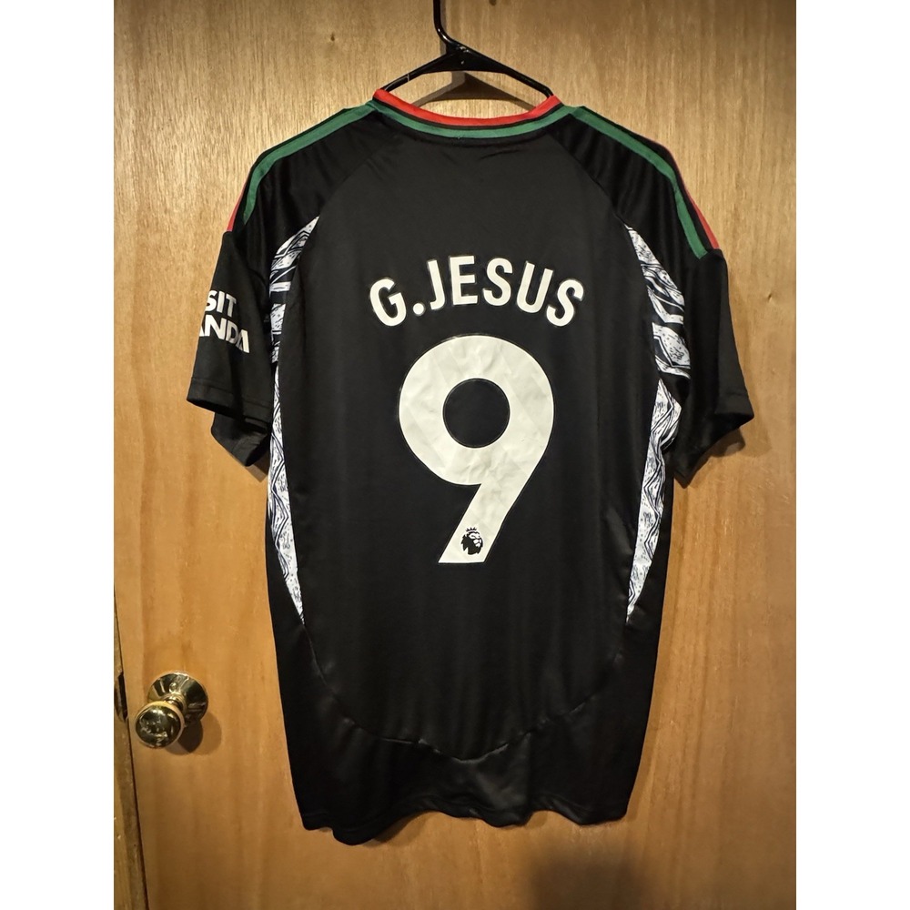 ARSENAL LONDON 2024 2025 Away Football Jersey  #9 G.JESUS Sz L (Q1)